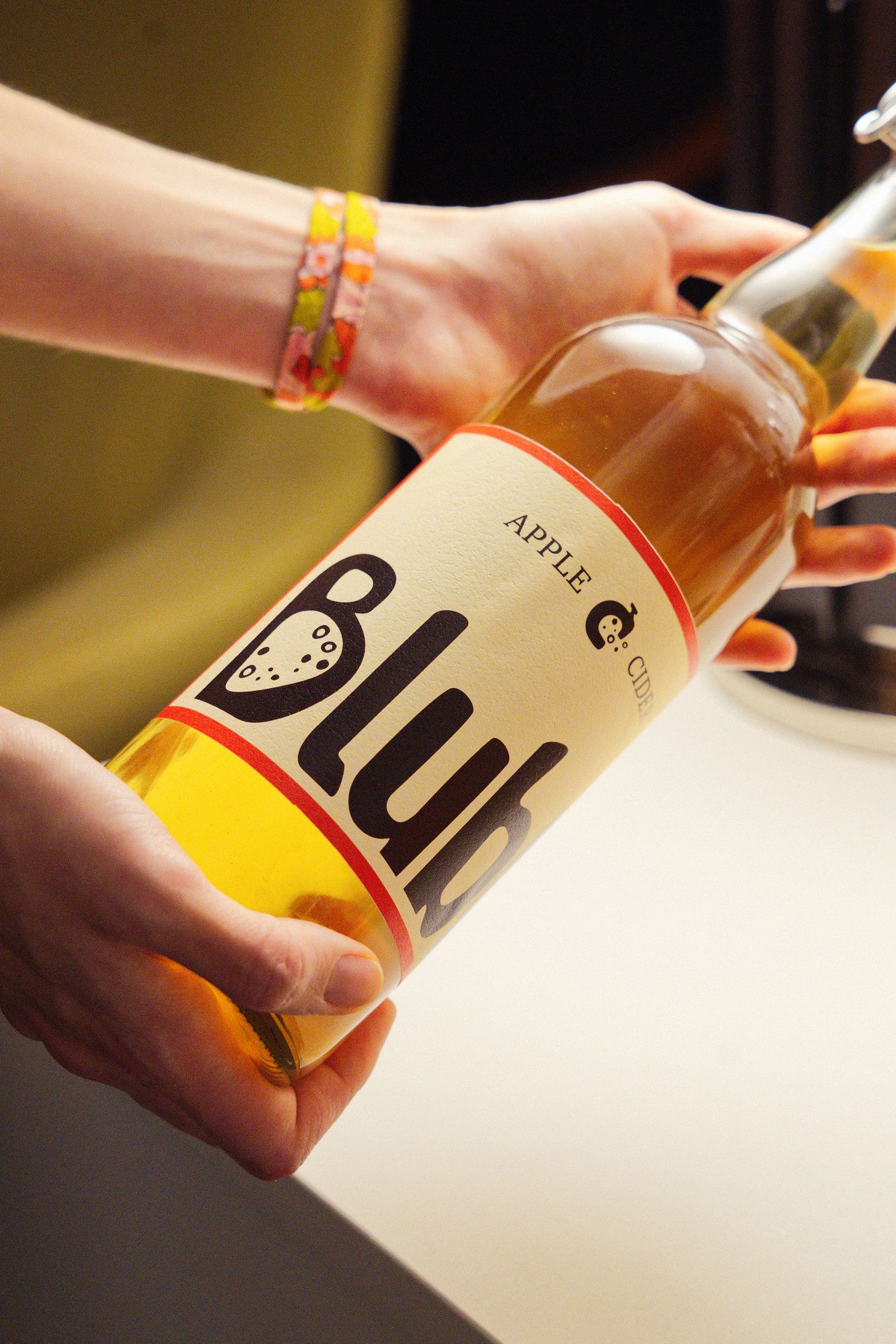 Blubb — bottle in hand