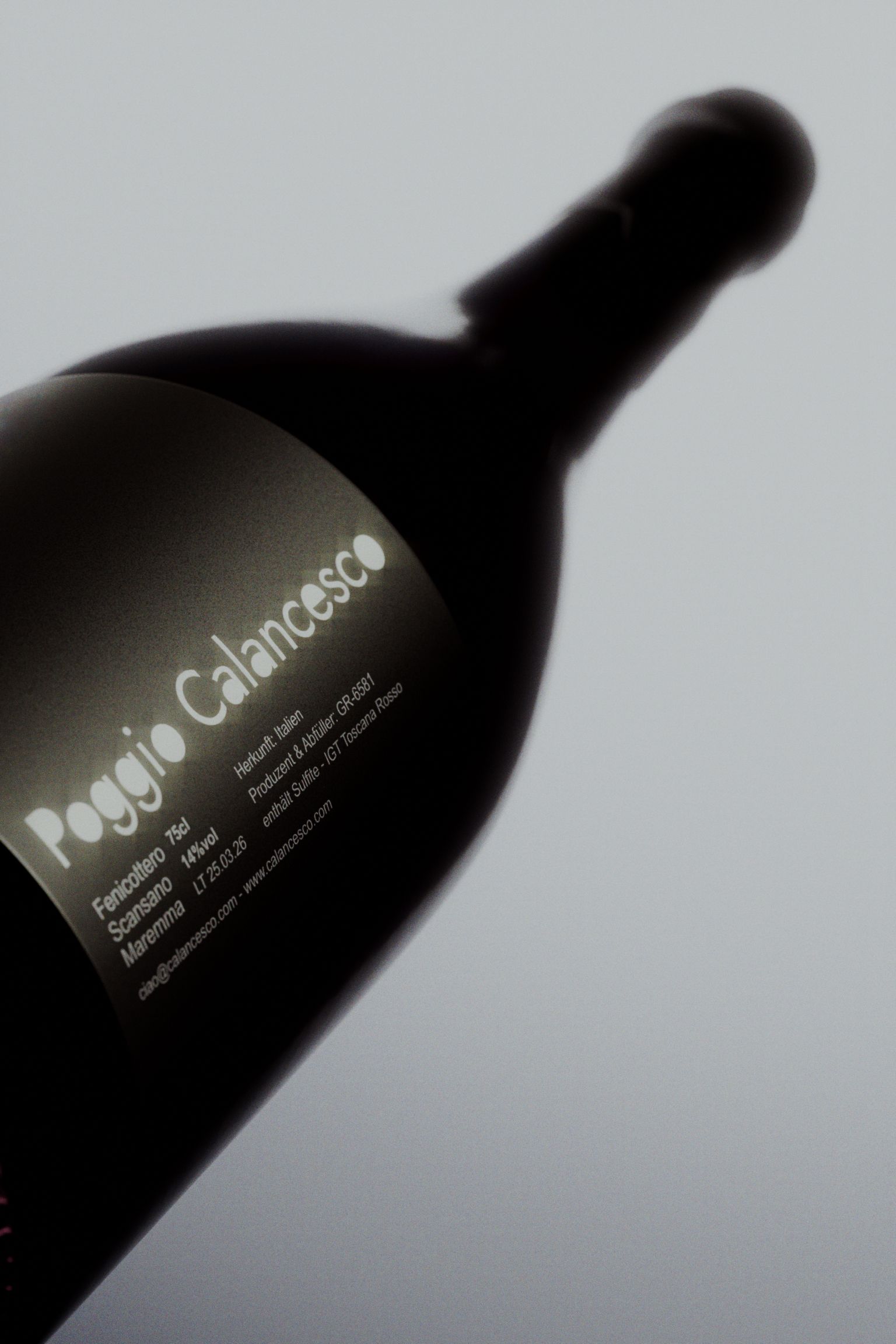 Poggio Calancesco — bottle on grey