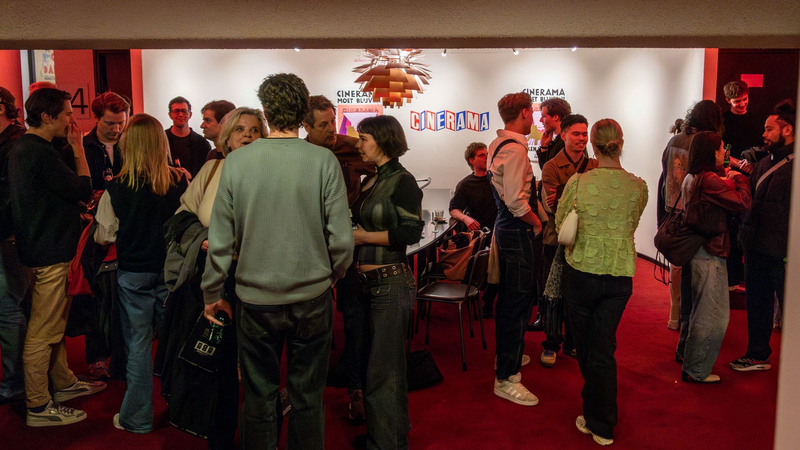 Premiere night — the crowd gathering in the Cinerama foyer, Rotterdam