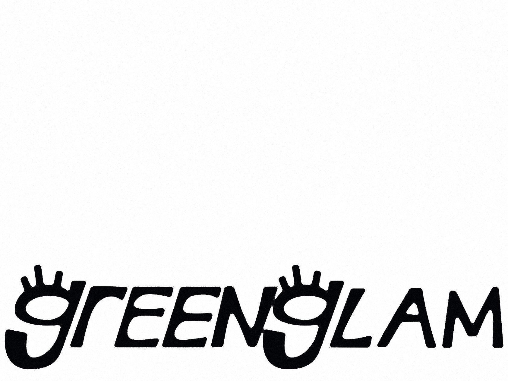 GreenGlam wordmark in the custom hand-drawn logotype